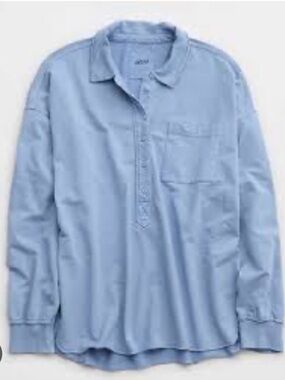 Aerie Take It Easy Popover Polo Sweatshirt XXS